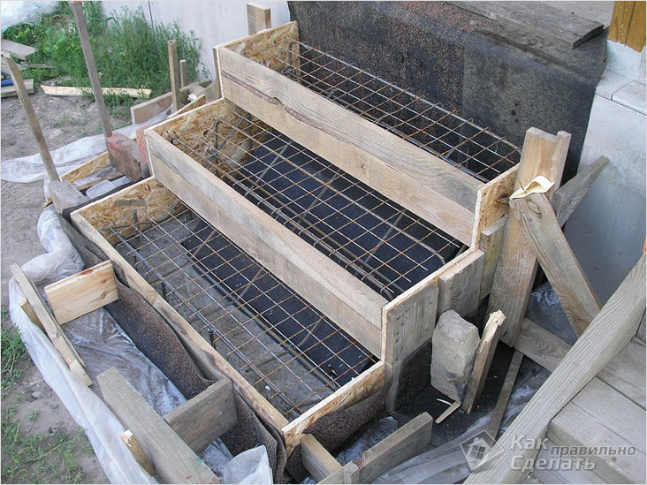 Крыльцо для частного дома из бетона